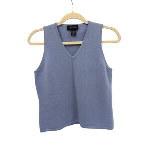 Y2K Christopher Fischer Blue Cashmere Sweater Vest Size Women's Small